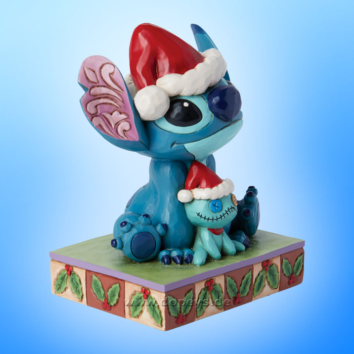 Disney Traditions Figur - Weihnachtsmann Stitch mit Schrulle (Christmas Buddies) von Jim Shore 6015007