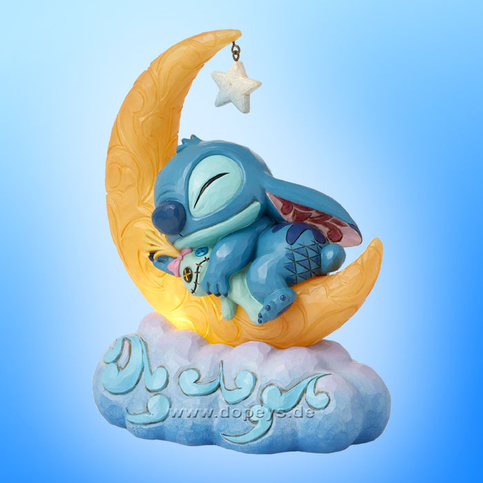 Disney Traditions Figur - Stitch & Schrulle auf einem leuchtenden Mond (Sweet Dreams) von Jim Shore 6016334