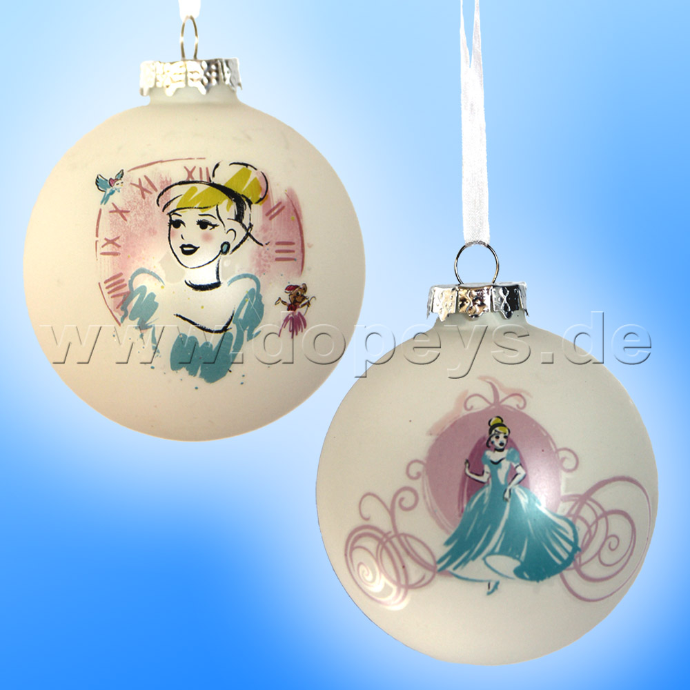 Kurt S. Adler - Princess "Cinderella's Carriage" Christmas Bauble white DN01004-B