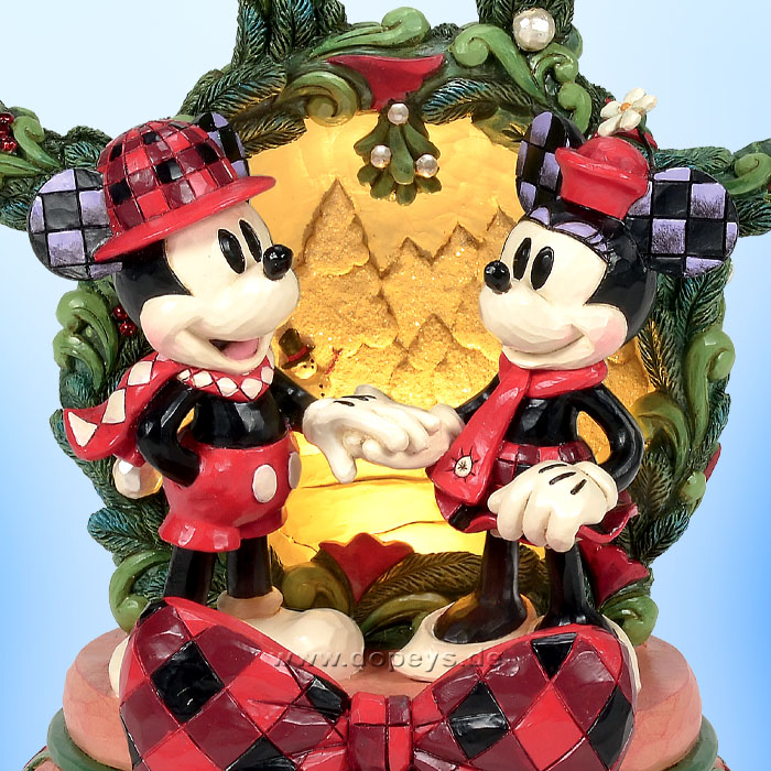 Disney Traditions Figur - Mickey & Minnie LED Weihnachts-Diorama (Magical Winter Moments) von Jim Shore 6016880