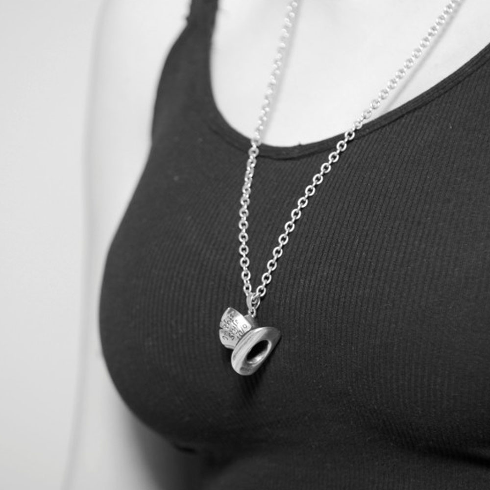 Disney Necklace - Mad Hatter Hat (Alice in Wonderland) in Gold from Couture Kingdom 12100261