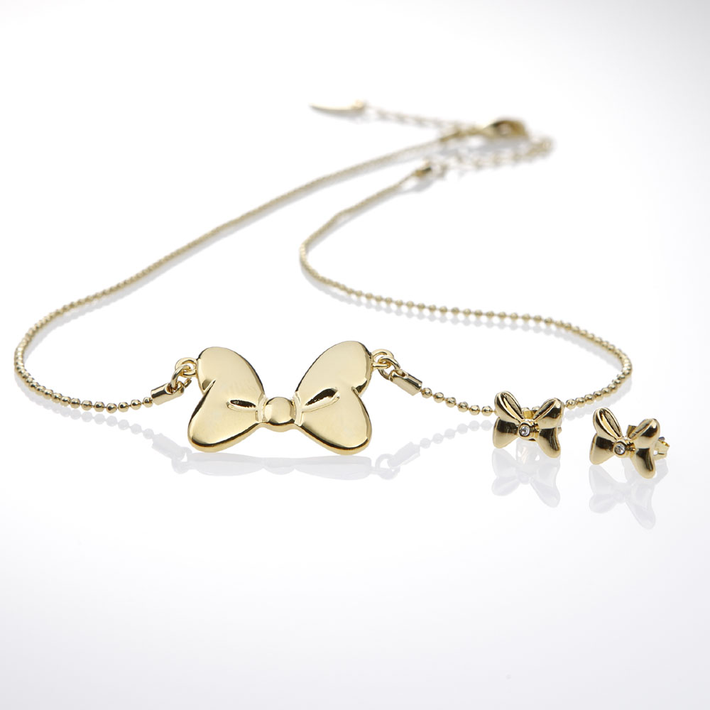 Disney Necklace - Bow (Minnie Mouse) in Gold from Couture Kingdom 12100961