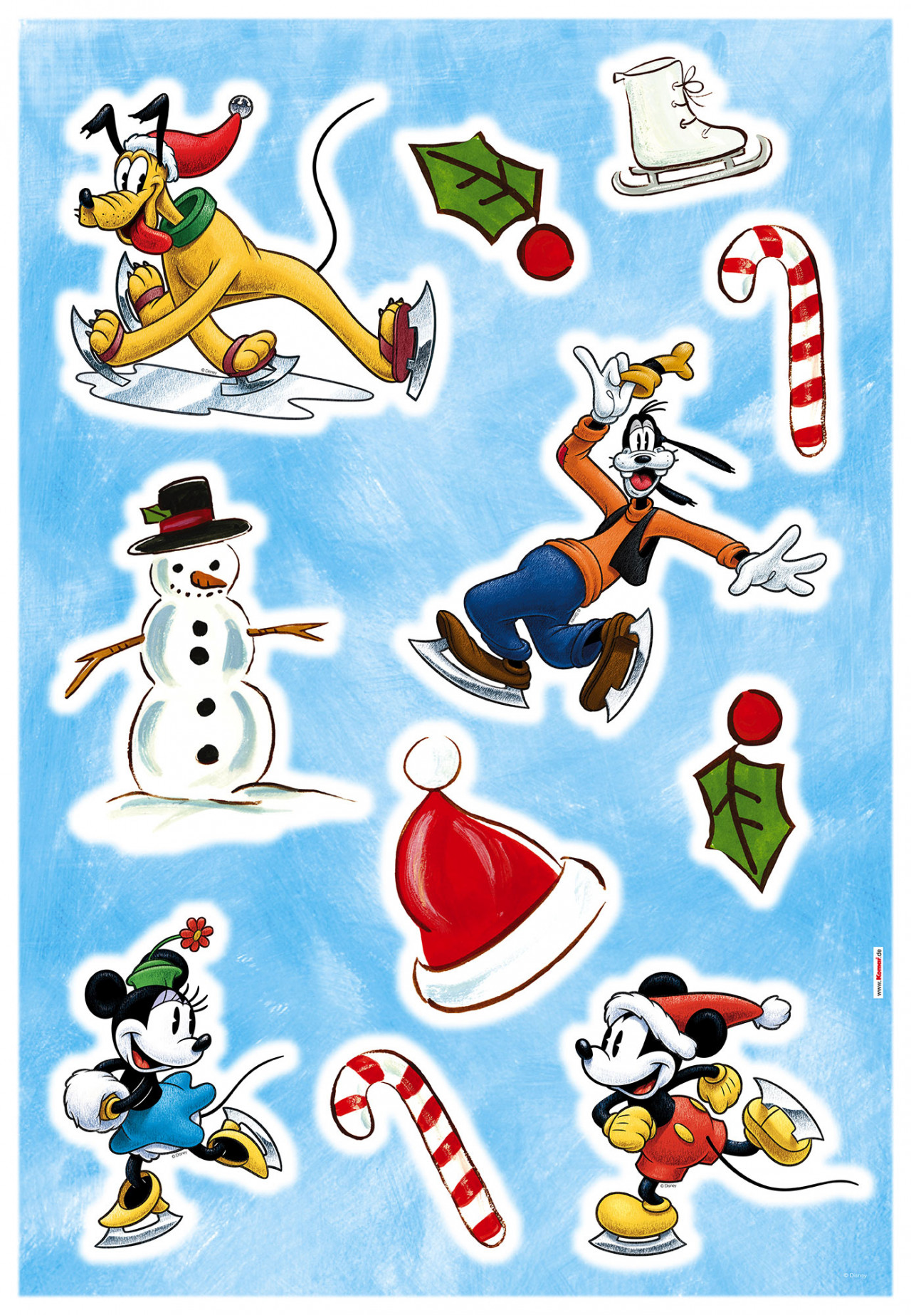 Disney Wandsticker / Wandaufkleber Mickey Maus "Mickey Ice Slide" 50cm x 70cm