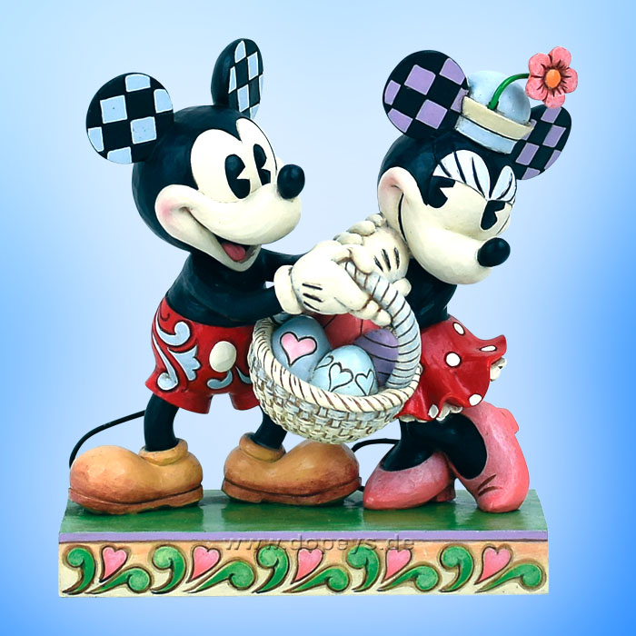 Disney Traditions Figur - Mickey & Minnie Maus mit Osterkörbchen (Springtime Sweethearts) von Jim Shore 6014317