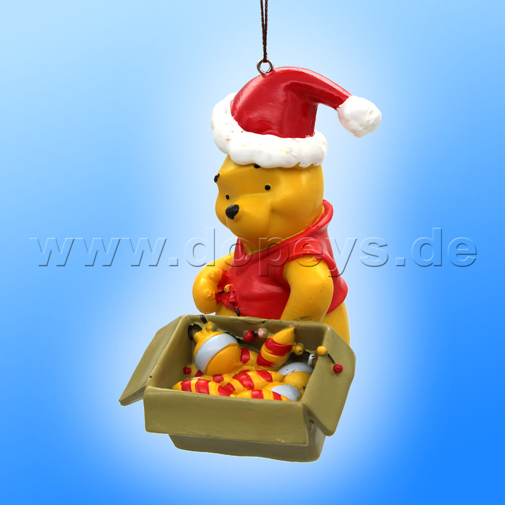 Kurt S. Adler - Disney "Pooh with Santa Hat" Winnie Pooh Hanging Ornament DN35036