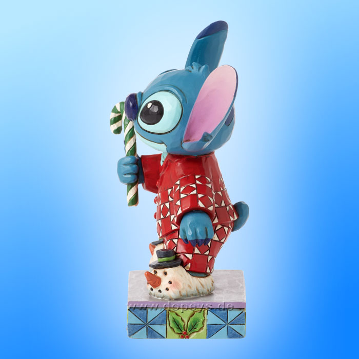 Disney Traditions Figur - Stitch im Weihnachts-Schlafanzug (Christmas Morning) von Jim Shore 6015008
