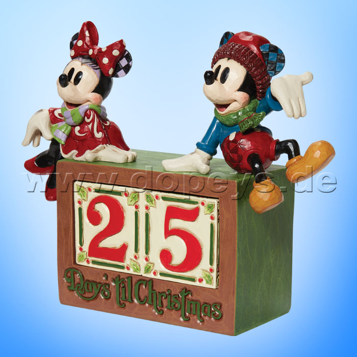 Disney Traditions Figur - Mickey & Minnie Maus Weihnachtskalender (The Christmas Countdown) von Jim Shore 6013057