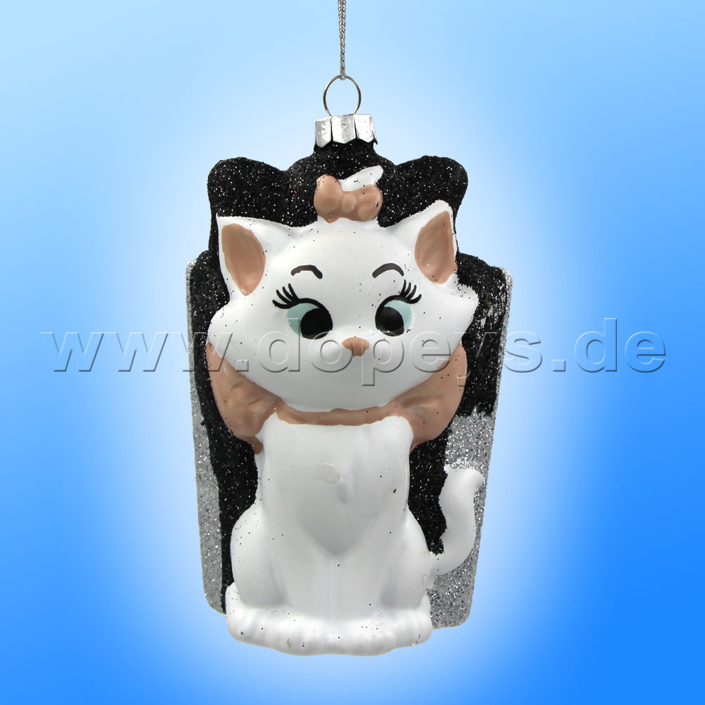 Kurt S. Adler - Disney "Marie with Gift" Aristocats Christmas Hanging Glass Ornament DN33020
