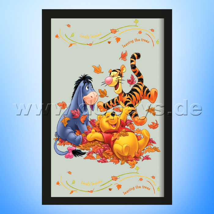 Disney Wandspiegel / Motivspiegel - Winnie Puuh "Puuh, Tigger & I-Aah im Herbstlaub" 20 x 30cm HN18435