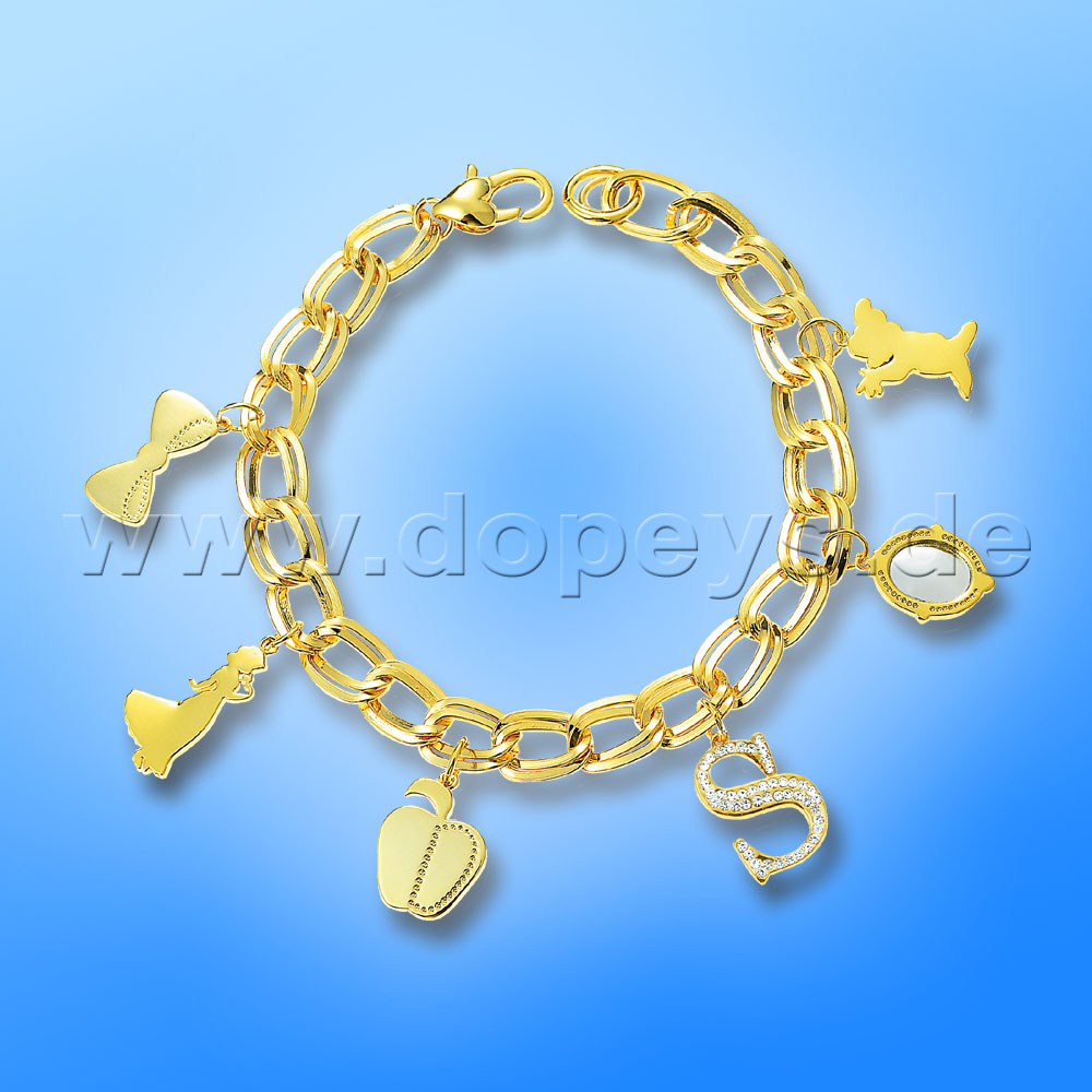 Disney Charm Armband - Schneewittchen (Princess) in Gold von Couture Kingdom 12100151