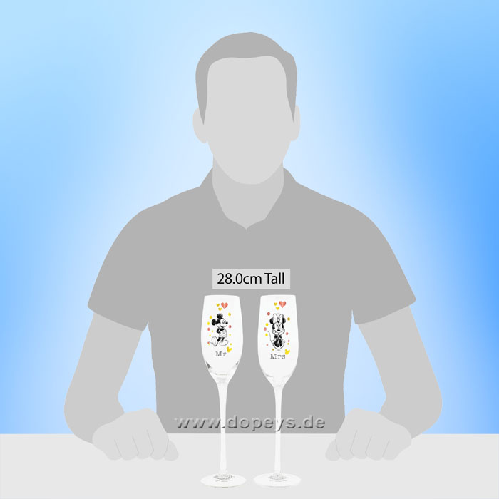 Enchanting Disney Collection - Mickey & Minnie Maus Hochzeits-Sektgläser Set A30569