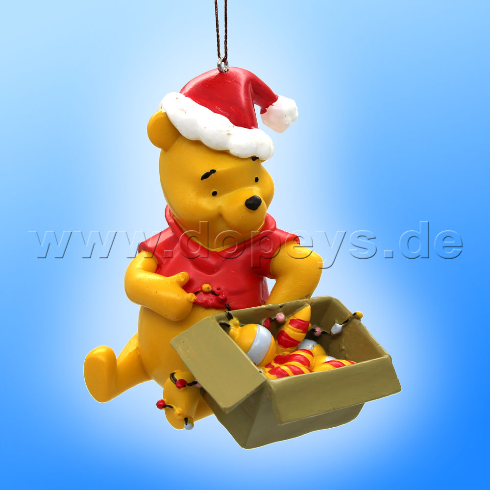 Kurt S. Adler - Disney "Pooh with Santa Hat" Winnie Pooh Hanging Ornament DN35036