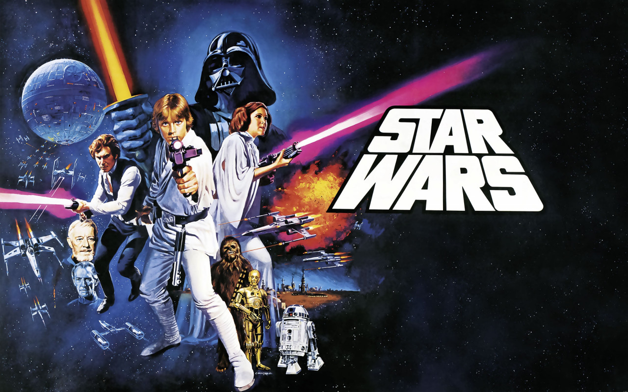 Star Wars Vlies Fototapete "Star Wars Poster Classic 1" 4,00m x 2,50m