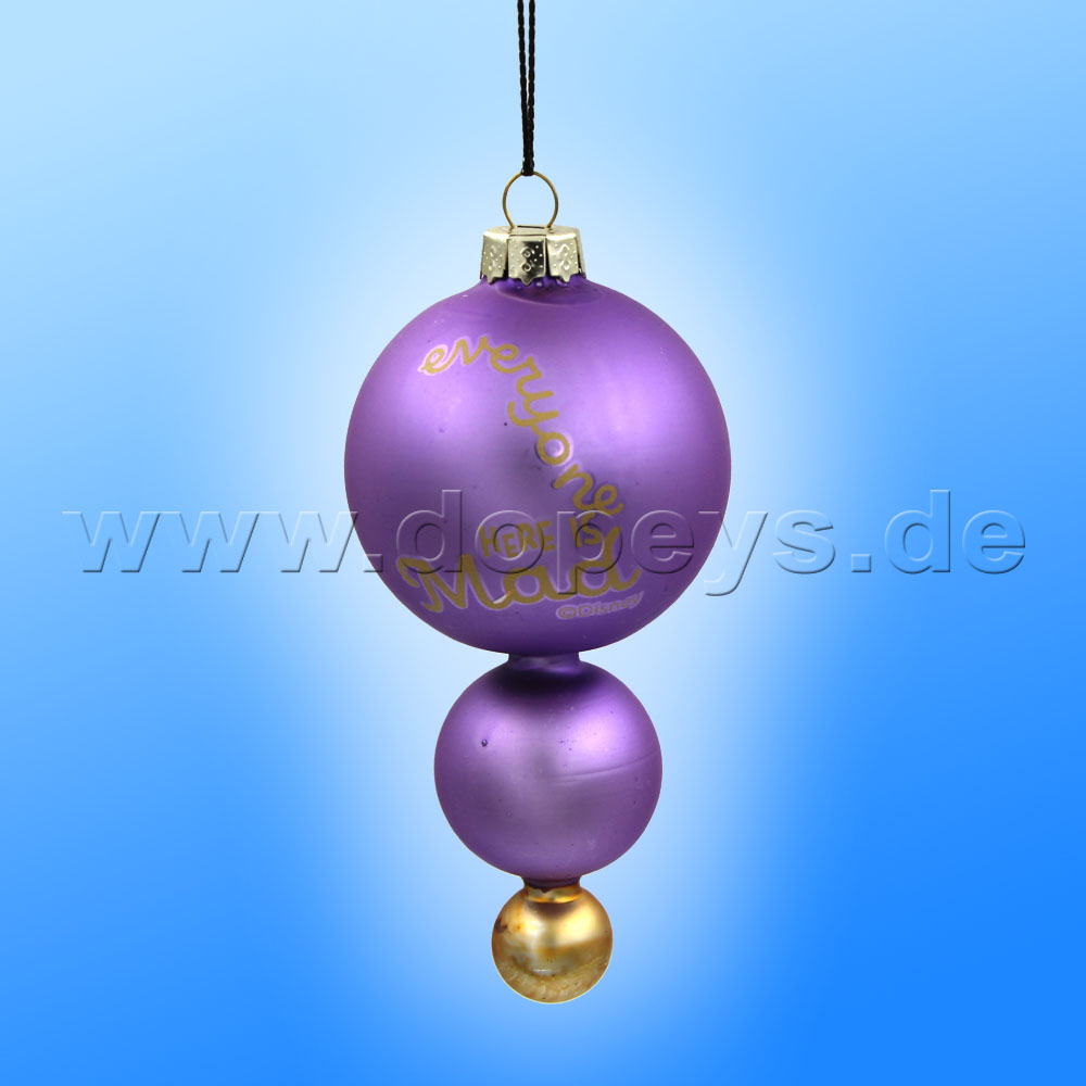 Kurt S. Adler - "Cheshire Cat" Christmas Bauble Drop Shape purple DN34006
