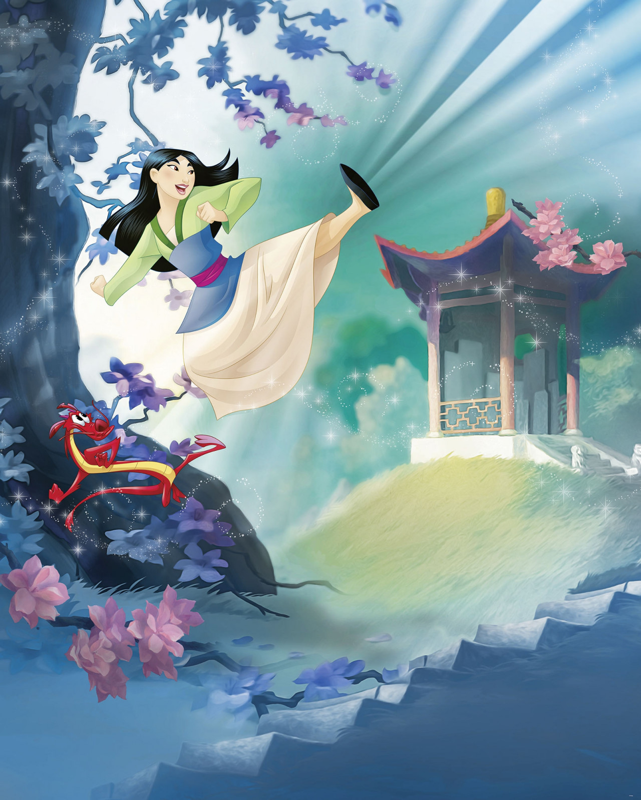 Disney Vlies Fototapete Mulan "Princess Warrior" 2,00m x 2,50m