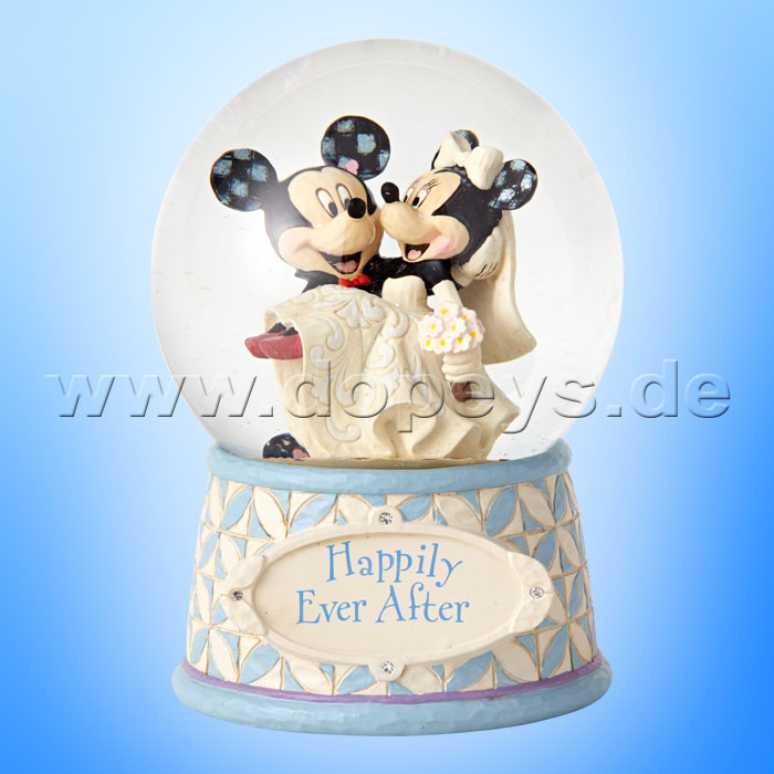 Disney Traditions - Happily Ever After (Mickey & Minnie als Hochzeitspaar Schneekugel) von Jim Shore 4059185