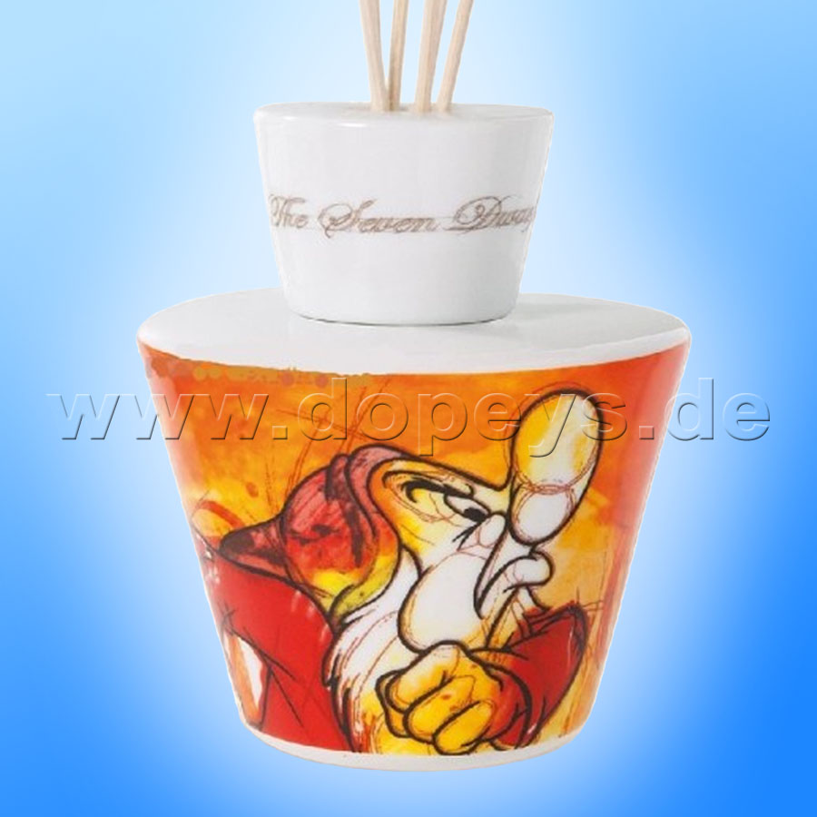 Disney Raumduftverteiler / Raumduft Reed Diffuser / Lufterfrischer 7 Zwerge "Brummbär" im italienischen Design PWS48S/3BR