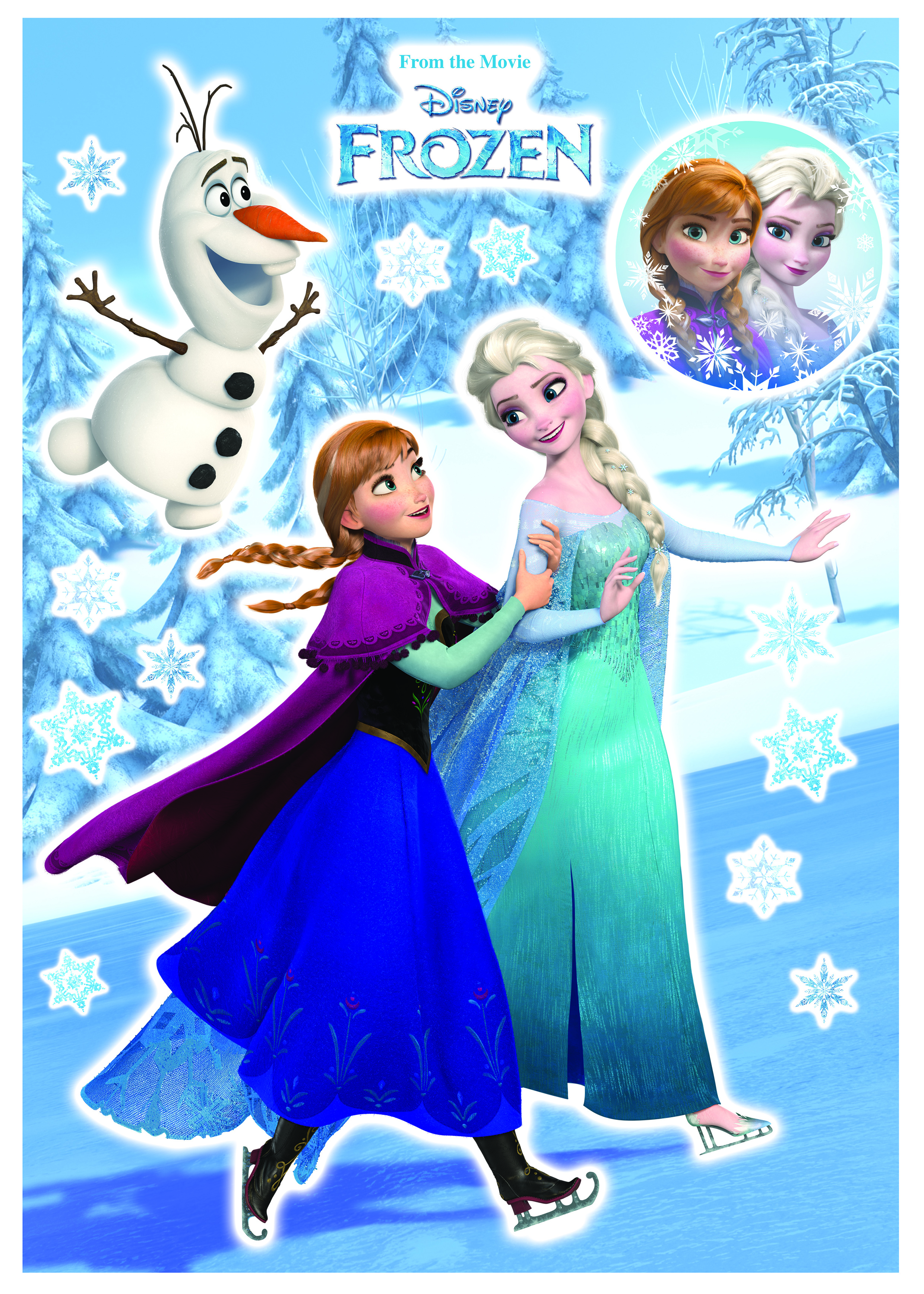 Disney Wandsticker / Wandaufkleber Die Eiskönigin "Frozen Anna und Elsa"