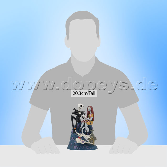Disney Traditions Figur - Jack Skellington, Sally & Zero auf dem Spiralberg (Spiral Hill's Romance) von Jim Shore 6013054