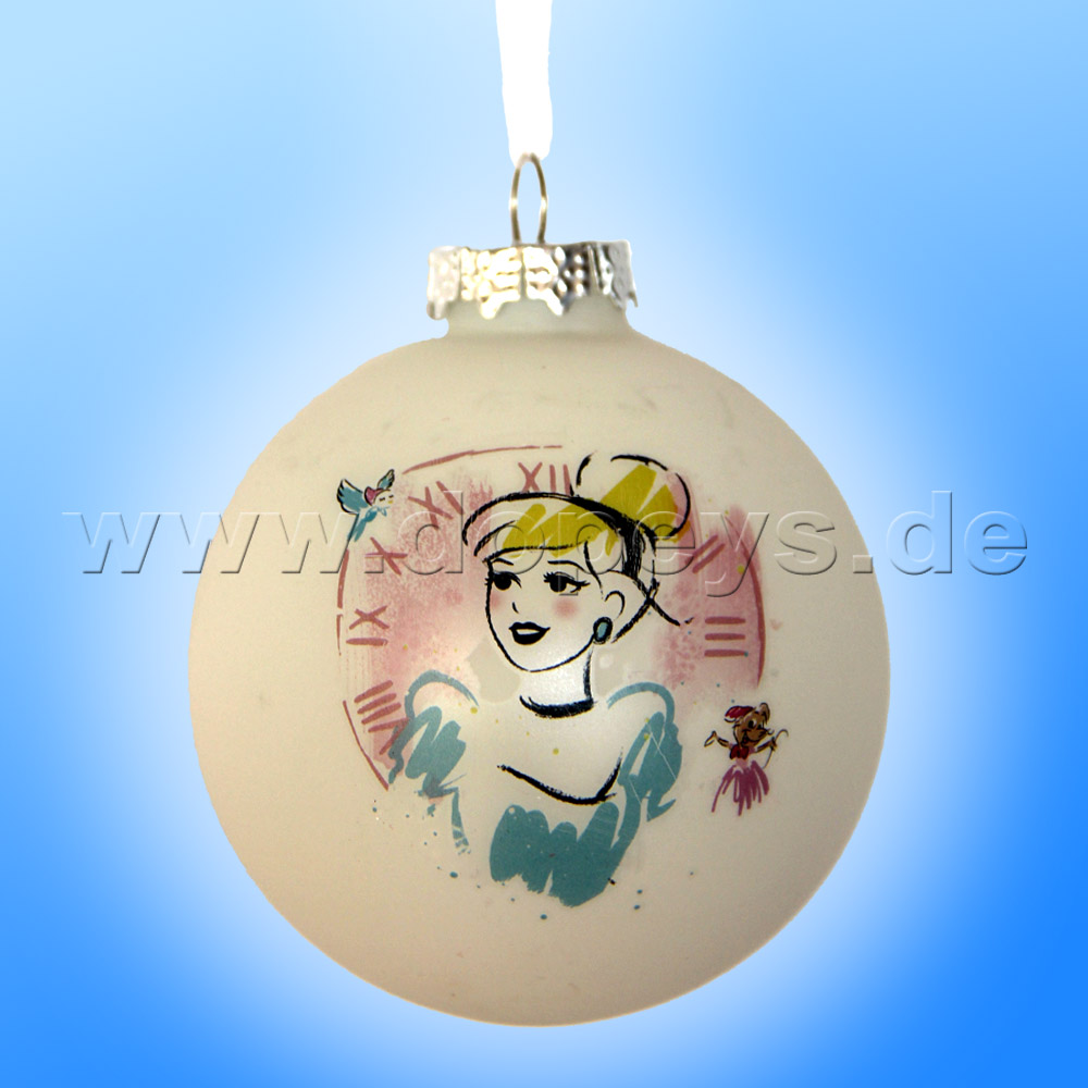 Kurt S. Adler - Princess "Cinderella's Clock" Christmas Bauble white DN01004-A
