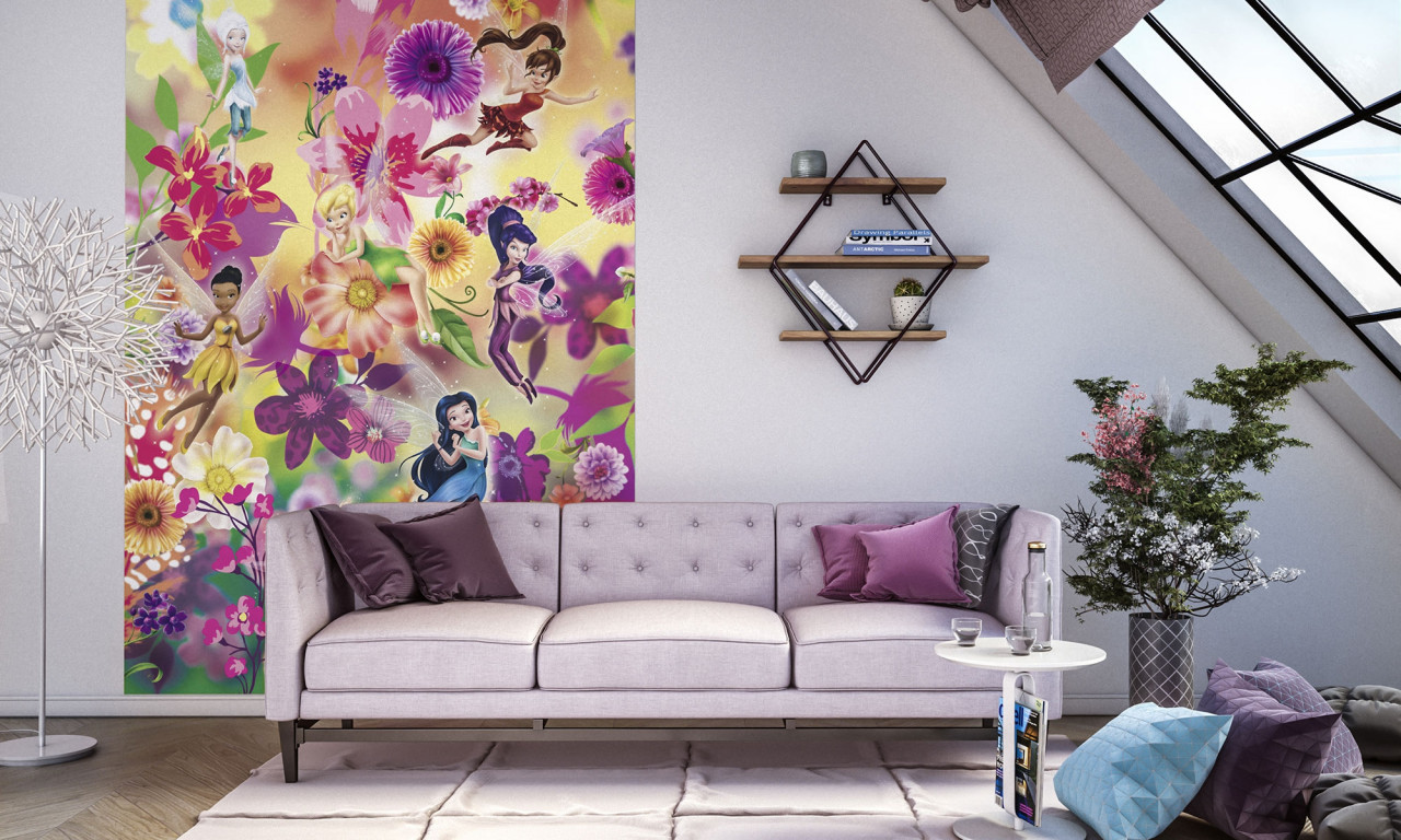 Disney Vlies Fototapete Tinker Bell "Fairies Flowers" 2,00m x 2,50m