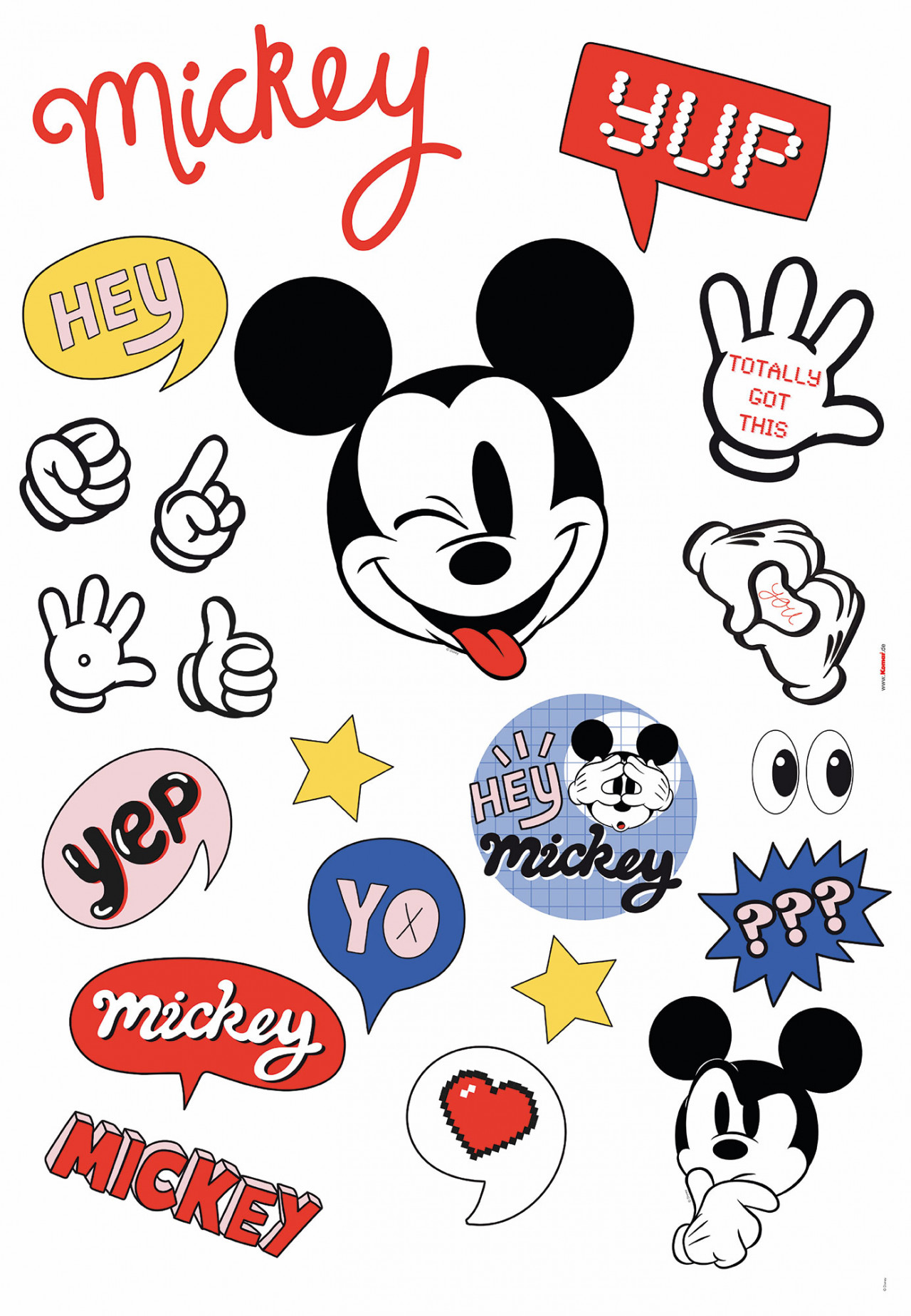 Disney Wandsticker / Wandaufkleber Mickey Maus "It’s a Mickey Thing" 50cm x 70cm