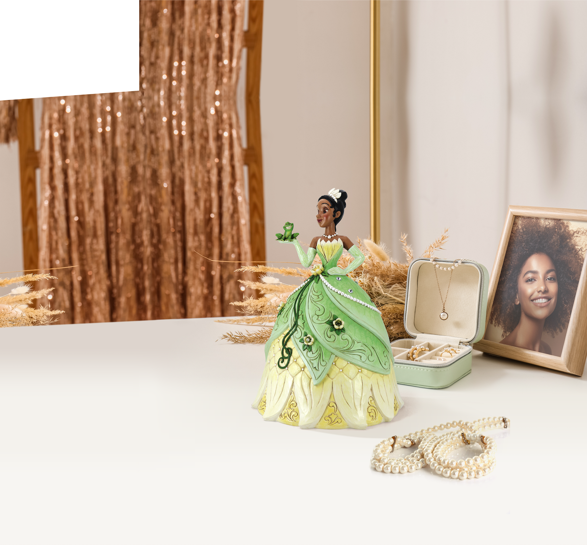 Disney Traditions Figur - Tiana Deluxe (Just One Kiss) von Jim Shore 6011921